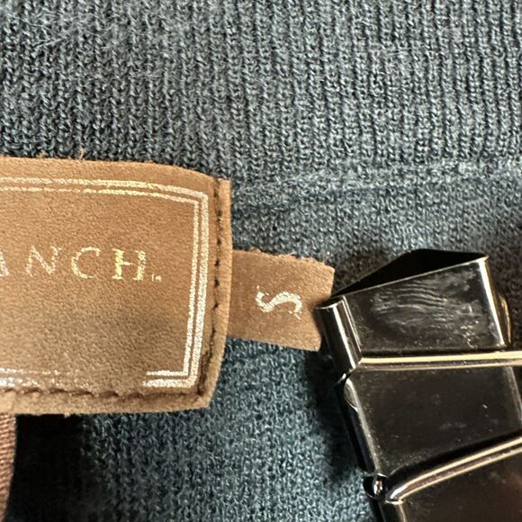 Double D Ranch Womens Maxi Straight Skirt Size S Dark Teal Blue Green Linen Knit - Picture 5 of 5